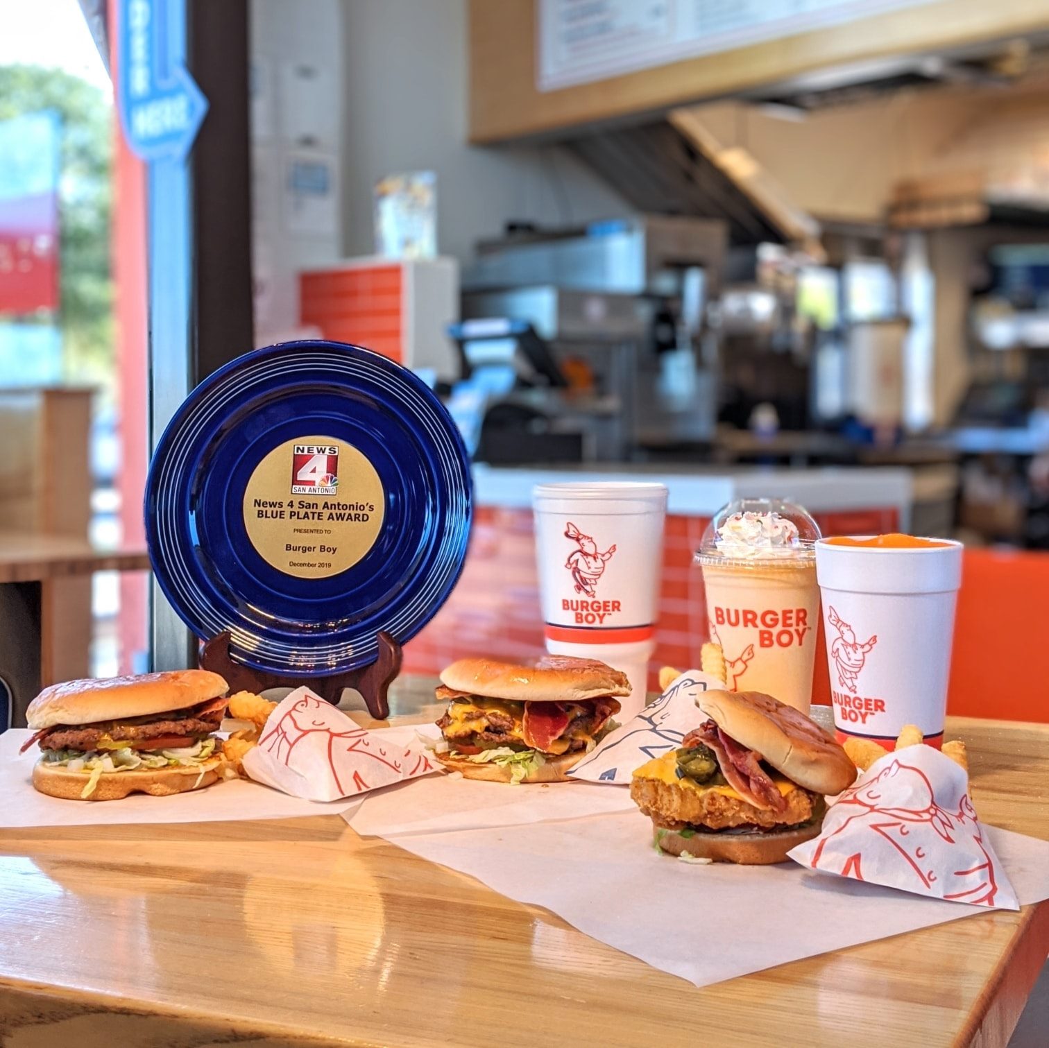 Burger Boy Wins Blue Plate Award