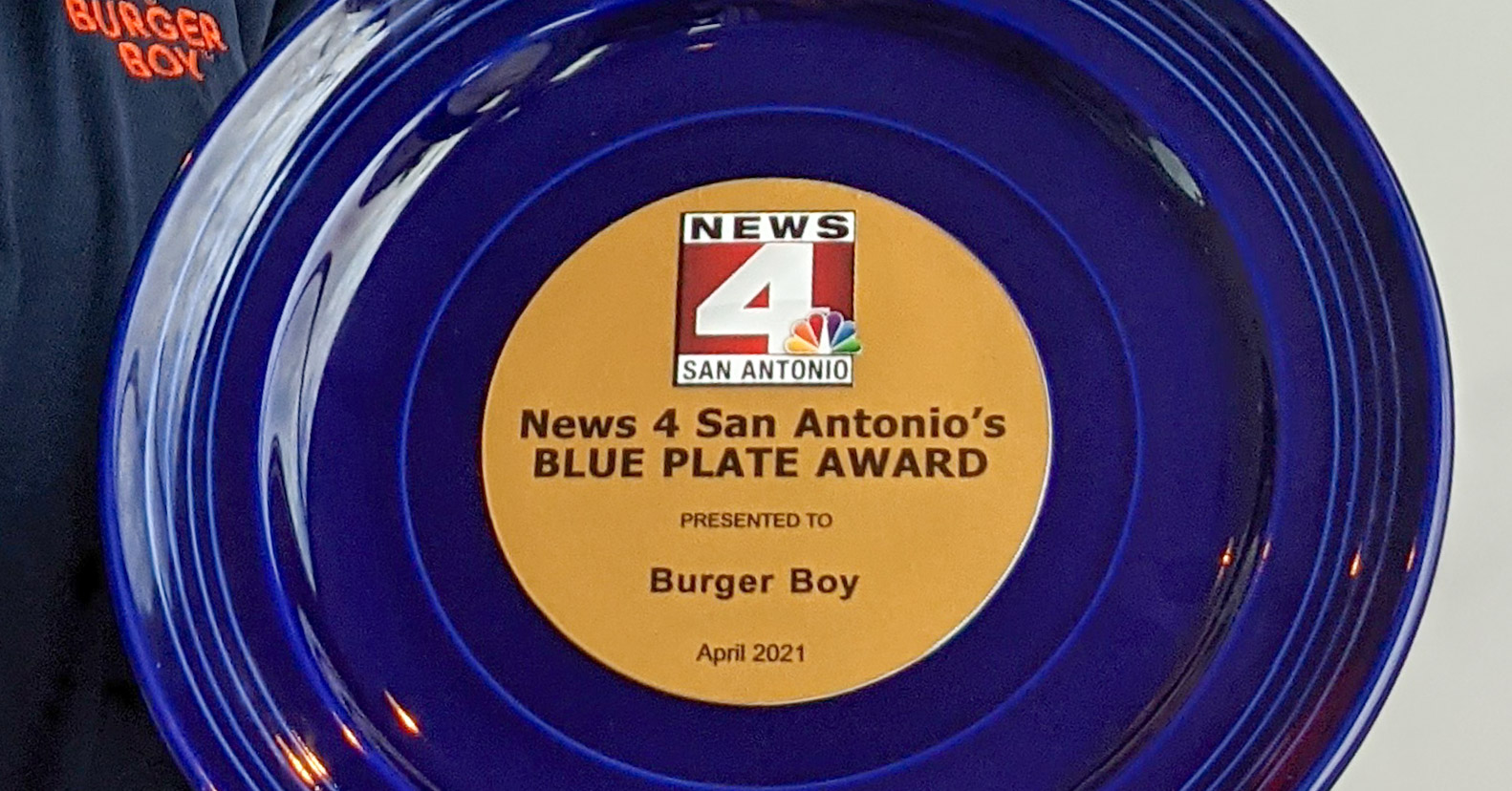 Burger Boy Receives its Second Blue Plate Award