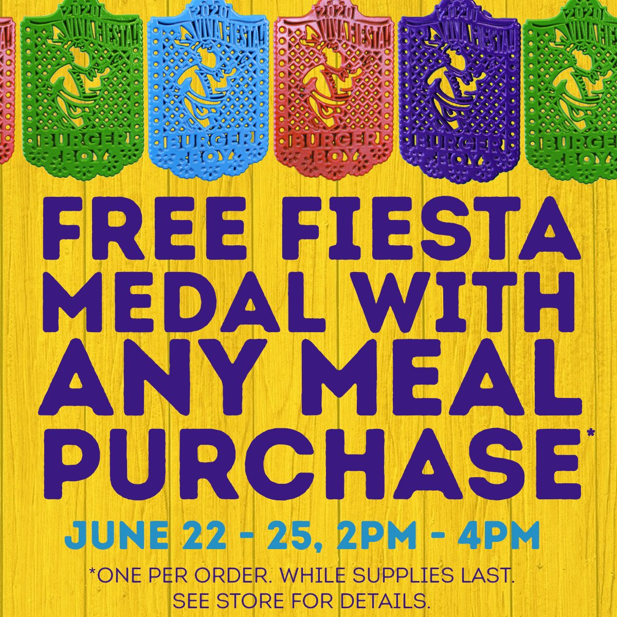 Grab your Free 2020 Fiesta Medal from June 22-25!